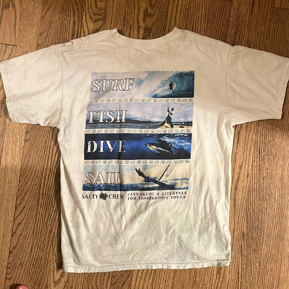 Salty crew t-shirt very unique one of a kind